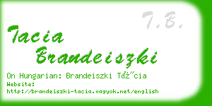 tacia brandeiszki business card